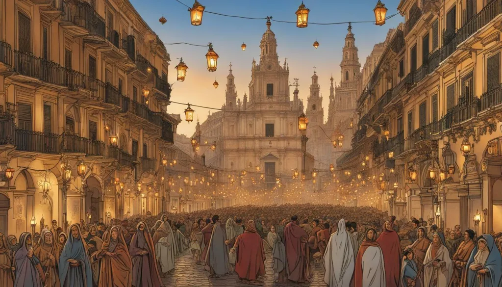 Spain Seville Semana Santa Holy Week religious procession