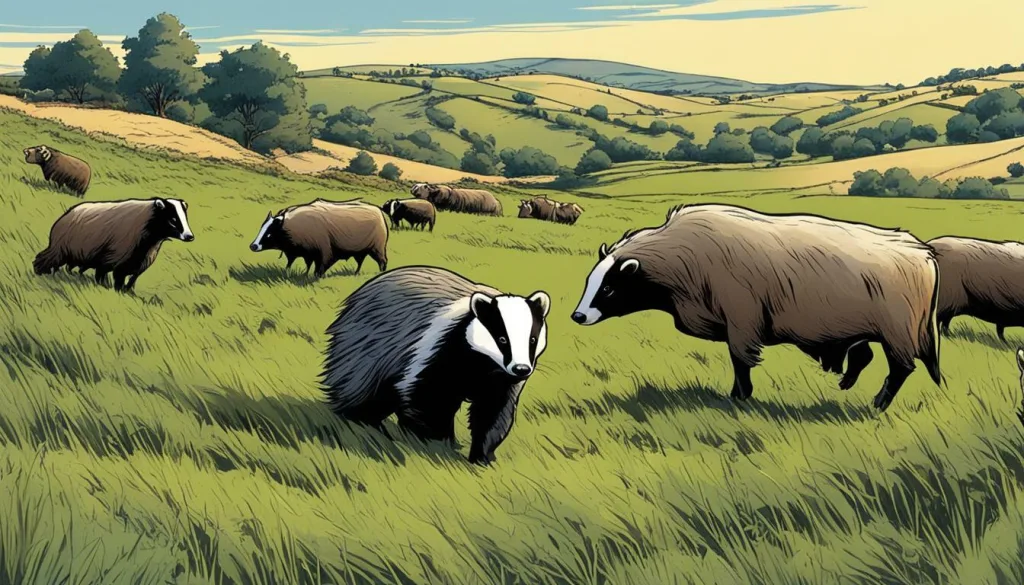 badger and cattle interaction in Spain